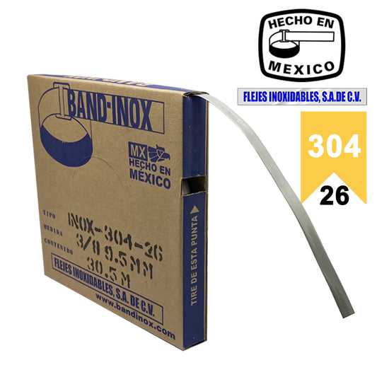 Fleje Band-Inox 304 - 3/8" calibre 26